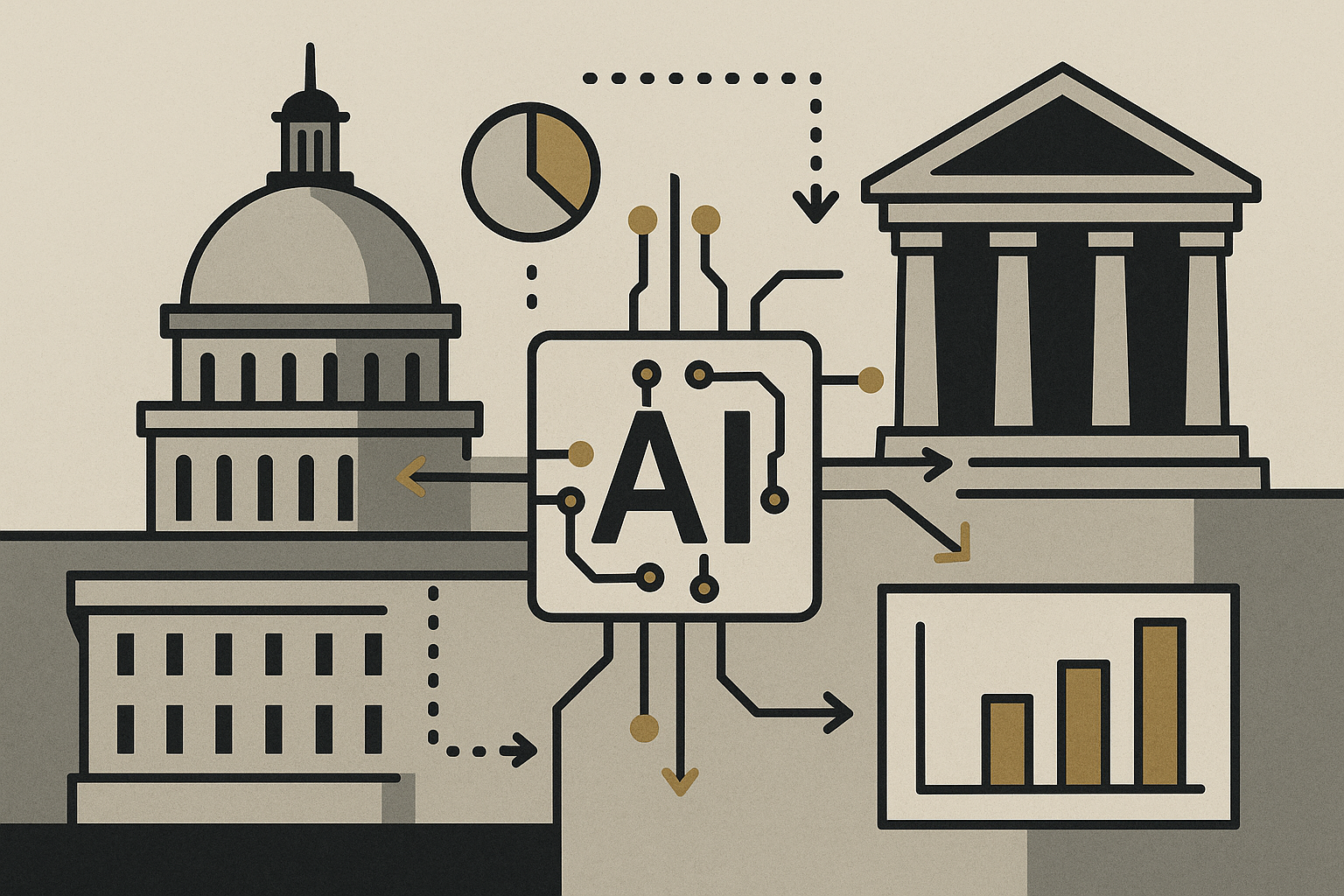 Conceptual diagram of AI integration in public services.