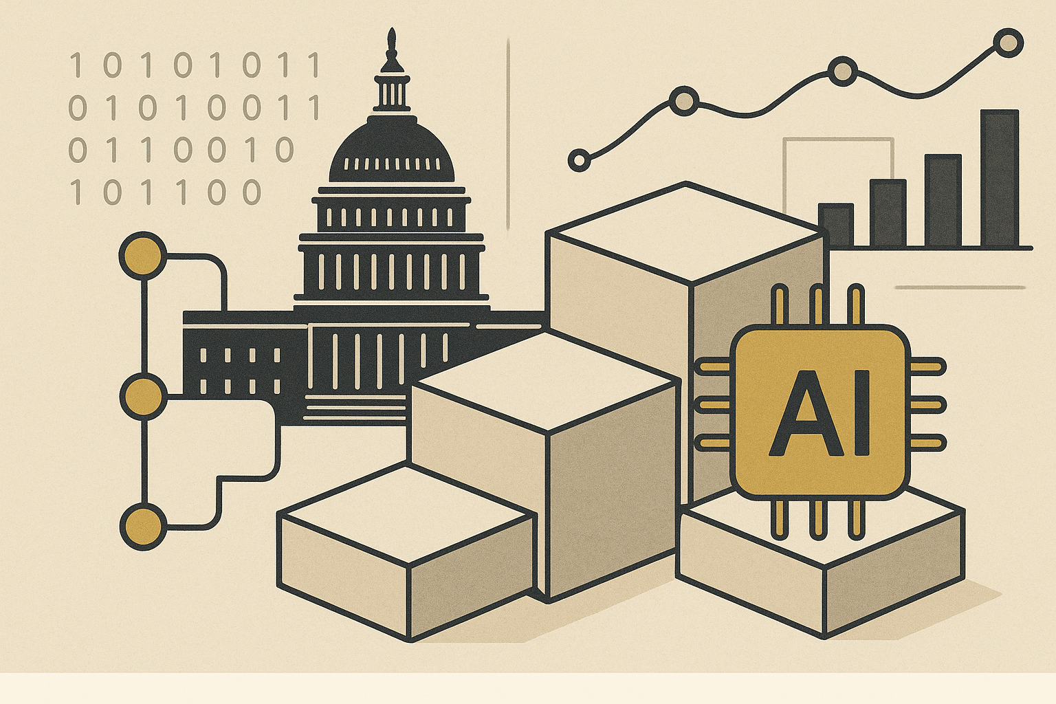 Diagram of modular AI services in public sector.