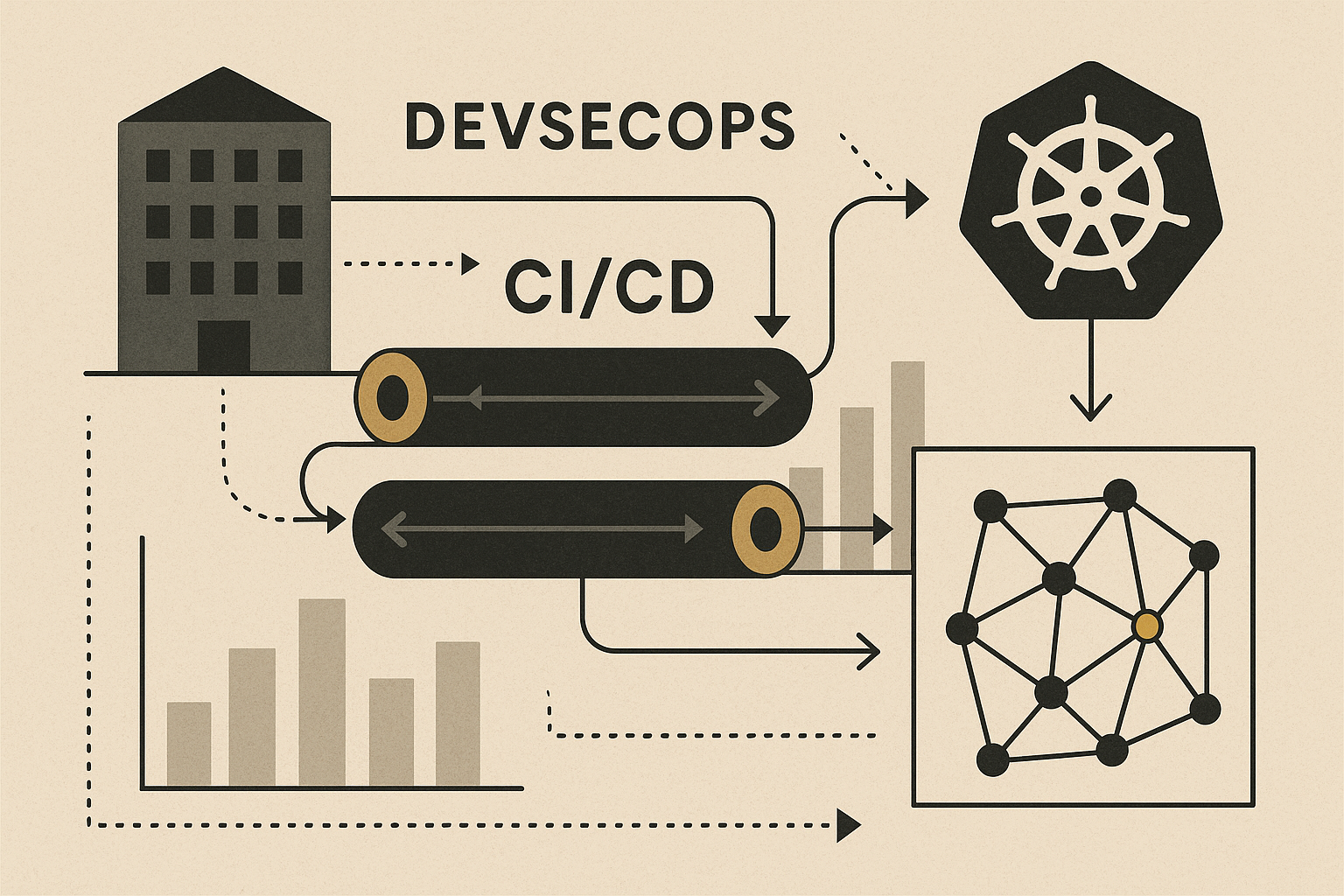 Diagram of DevSecOps automation process.
