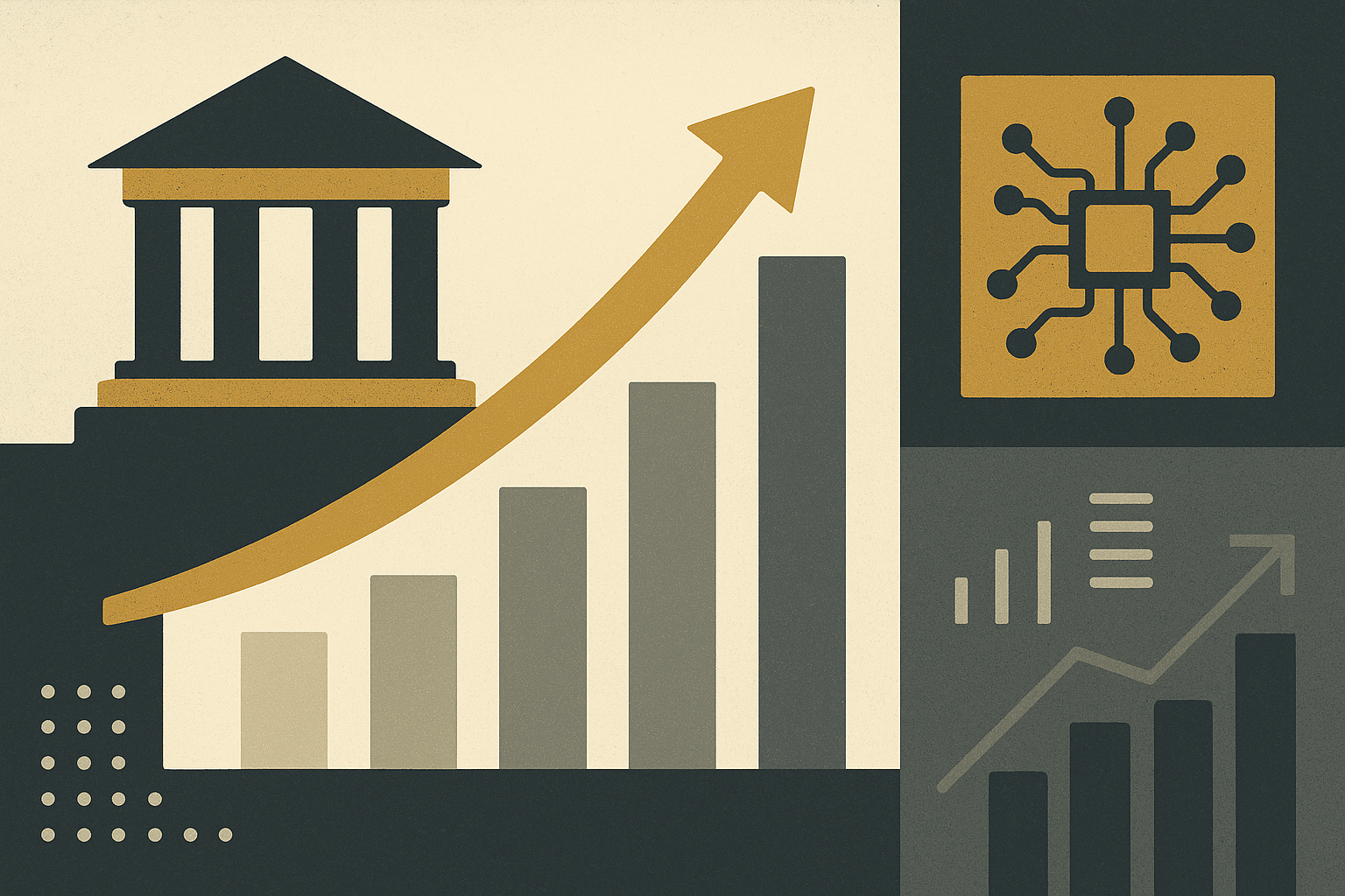 Abstract illustration of growth in IT services.