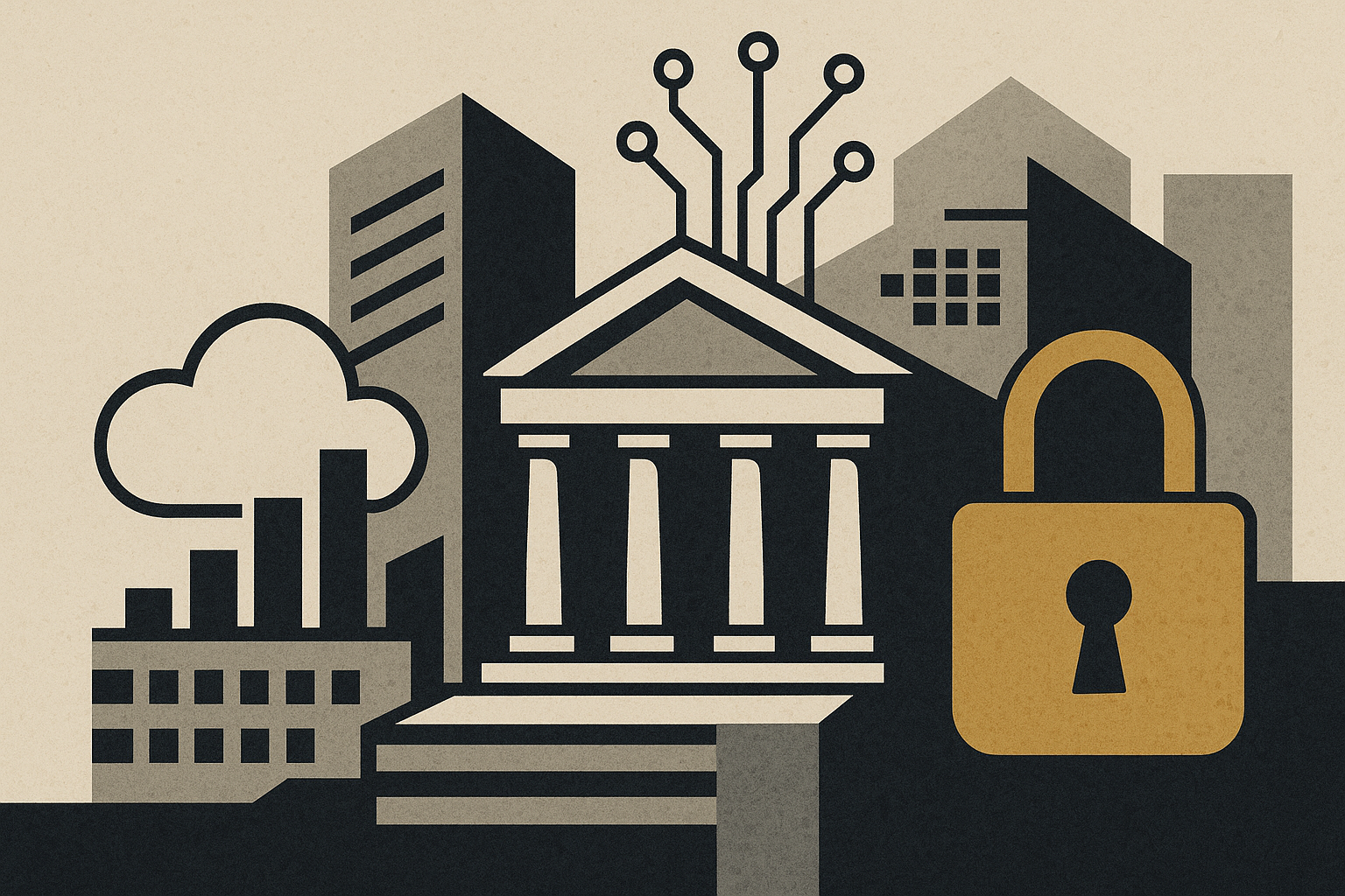 Conceptual illustration of digital transformation in federal IT.
